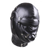 Maxbell Black Sexy Mask Hoods Mouth Plug Headgear Roleplay Couple Slave Games Toys