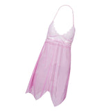 Max Womens Sexy Lace V Neck Nightdress Lingerie Sleepwear Nightgown Pink M