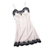 Max Womens Sexy Lace Floral Satin Nightdress Lingerie Sleepwear Night Gown S