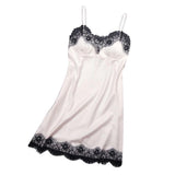 Max Womens Sexy Lace Floral Satin Nightdress Lingerie Sleepwear Night Gown S
