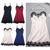 Max Womens Sexy Lace Floral Satin Nightdress Lingerie Sleepwear Night Gown XXL