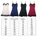 Max Womens Sexy Lace Floral Satin Nightdress Lingerie Sleepwear Night Gown XXL