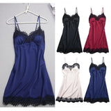 Max Womens Sexy Lace Floral Satin Nightdress Lingerie Sleepwear Night Gown XXL