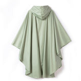 Max Unisex Waterproof Hooded Rain Jacket Coat Waterproof Rain Poncho Green
