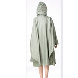 Max Unisex Waterproof Hooded Rain Jacket Coat Waterproof Rain Poncho Green