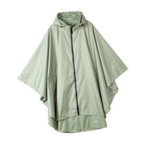 Max Unisex Waterproof Hooded Rain Jacket Coat Waterproof Rain Poncho Green