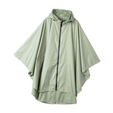 Max Unisex Waterproof Hooded Rain Jacket Coat Waterproof Rain Poncho Green