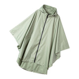 Max Unisex Waterproof Hooded Rain Jacket Coat Waterproof Rain Poncho Green