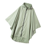 Max Unisex Waterproof Hooded Rain Jacket Coat Waterproof Rain Poncho Green