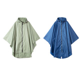 Max Unisex Waterproof Hooded Rain Jacket Coat Waterproof Rain Poncho Green
