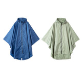 Max Unisex Waterproof Hooded Rain Jacket Coat Waterproof Rain Poncho Green