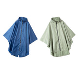 Max Unisex Waterproof Hooded Rain Jacket Coat Waterproof Rain Poncho Green