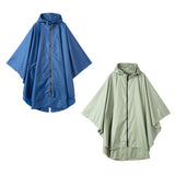 Max Unisex Waterproof Hooded Rain Jacket Coat Waterproof Rain Poncho Green