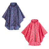 Max Women Unisex Outdoor Raincoat Packable Hooded Poncho Hiking Zip Rain Jacket