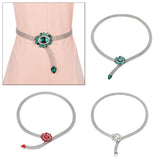 Max Metal Waist Chain Dress Belt Green