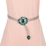 Max Metal Waist Chain Dress Belt Green