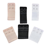 6x Bra Extenders Elastic Adjustable Back Clip on 2 Row 2/3 Hooks Accessories