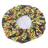 Silk Satin Night Sleep Cap Hair Bonnet Hat Head Cover Turban Elastic Black