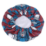 Silk Satin Night Sleep Cap Hair Bonnet Hat Head Cover Turban Elastic Blue