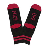 Unisex Funny Socks F**k Off Crew Socks Causal Winter Warm Tube Socks Red