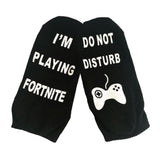 Max 1 Pair Mens Lady Unisex Cotton Ankle Socks Tall Stocking Printed Letters