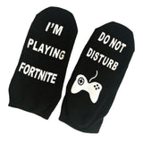 Max 1 Pair Mens Lady Unisex Cotton Ankle Socks Tall Stocking Printed Letters