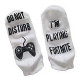 Max 2pcs Anti Slip Cotton Ankle Socks Tube Socks Printed Letters Stockings