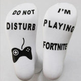 Max 1Pair Unisex Letter Print Cotton Ankle Socks Stockings for Game Players 15cm