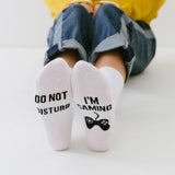 Max 1 Pair Women Mens Fashion Cotton Novelty Ankle Socks with Novelty Words 10cm