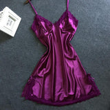 Max Womens Sexy Lingerie Sleepwear Satin Bowknot Lace Babydoll Cami Dress  L