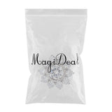 Max Lapel Pin 2cm Clear Rhinestone Crystal Brooch Pin Flower for Women Girls