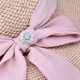 Max Lapel Pin 2cm Clear Rhinestone Crystal Brooch Pin Flower for Women Girls