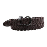 Women Weaved Waist Belt Skinny Braided Waistband Retro Waist Belts Coffee