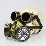 Maxbell Steampunk Gas Goggles with Mask Costume Halloween Party Props Antique Gold