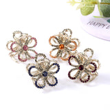 Fashion Hollow-out Hair Claw Crystal Hair Clip Multicolor Jewelry Pink 2