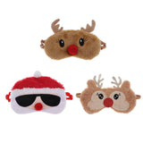 Christmas Sleep Mask Eye Shade Cover for Women Girls Blindfold Santa Claus