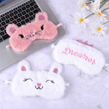 Max Maxb Cartoon Rabbit Shape Sleep Mask Eye Shade Cover for Women Girls Blindfold