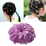 Max 100pcs Rubber Band Hair Ties Ponytail Holder Hair Accessories Purple