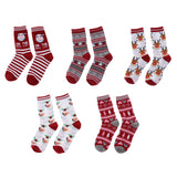 Christmas Holiday Casual Socks Cotton Crew Socks Jingle Bell