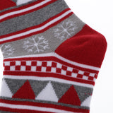 Christmas Holiday Casual Socks Cotton Crew Socks Triangular Snowflake