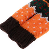 2x Colored Knitted Fingerless Gloves Outdoor Thumbhole Arm Warm Mitten