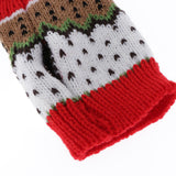 Women Christmas Tree Knitted Fingerless Gloves Winter Warm Mitten Red