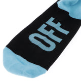 Funny Socks for Women Men Cotton Letter Print FUCK OFF Crew Socks Blue