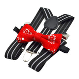 Kid Boy Adjustable Y-Back Suspender with Bow-Tie Set Clip-on Suits Braces 3