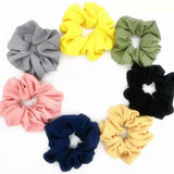 10x Flower Stripe Hair Scrunchies Elastic Hairband Women's Bobble Hair Ties