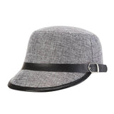 Men Women Fashion Linen Baseball Cap Summer Beach Sun Hat Foldable Gray