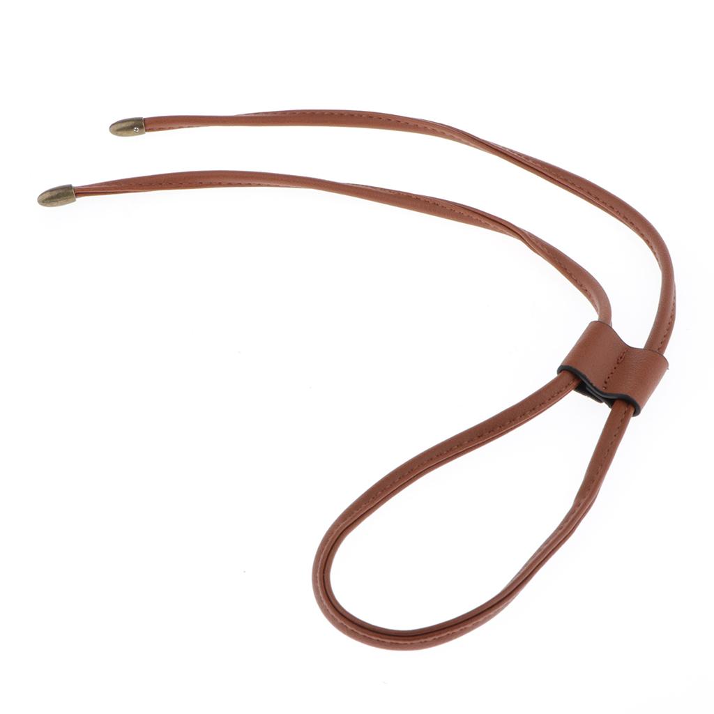 Leather Drawstring Replacement Strap for Bucket Bag Handbag Brown