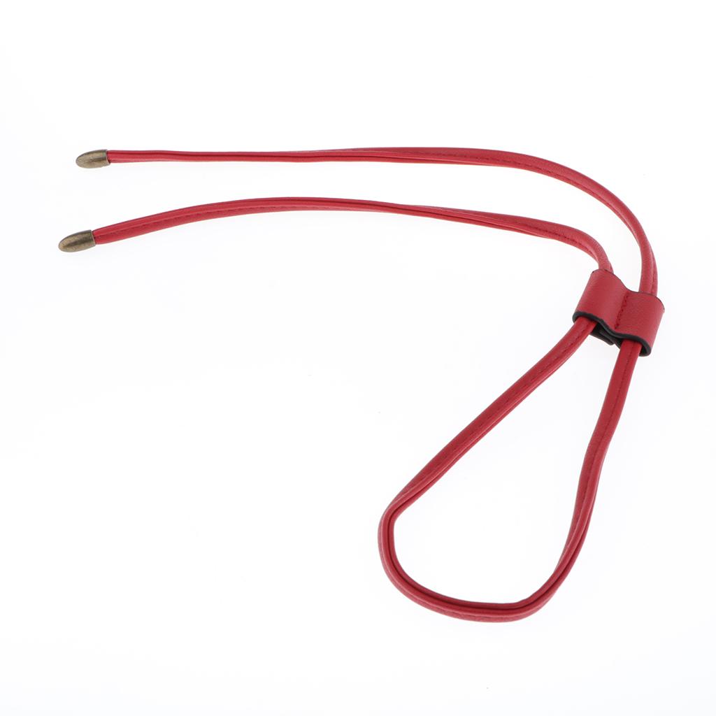 Leather Drawstring Replacement Strap for Bucket Bag Handbag Red