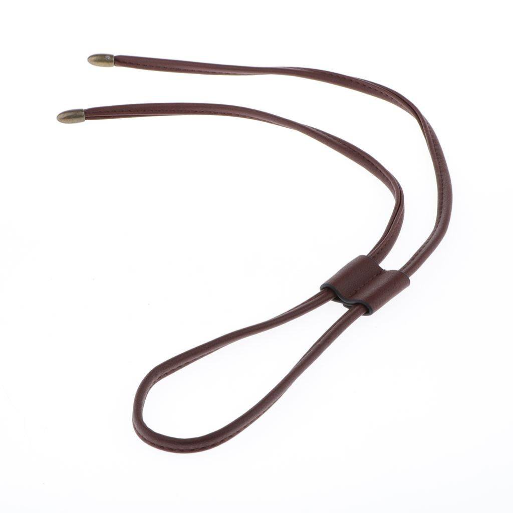 Leather Drawstring Replacement Strap for Bucket Bag Handbag Coffee