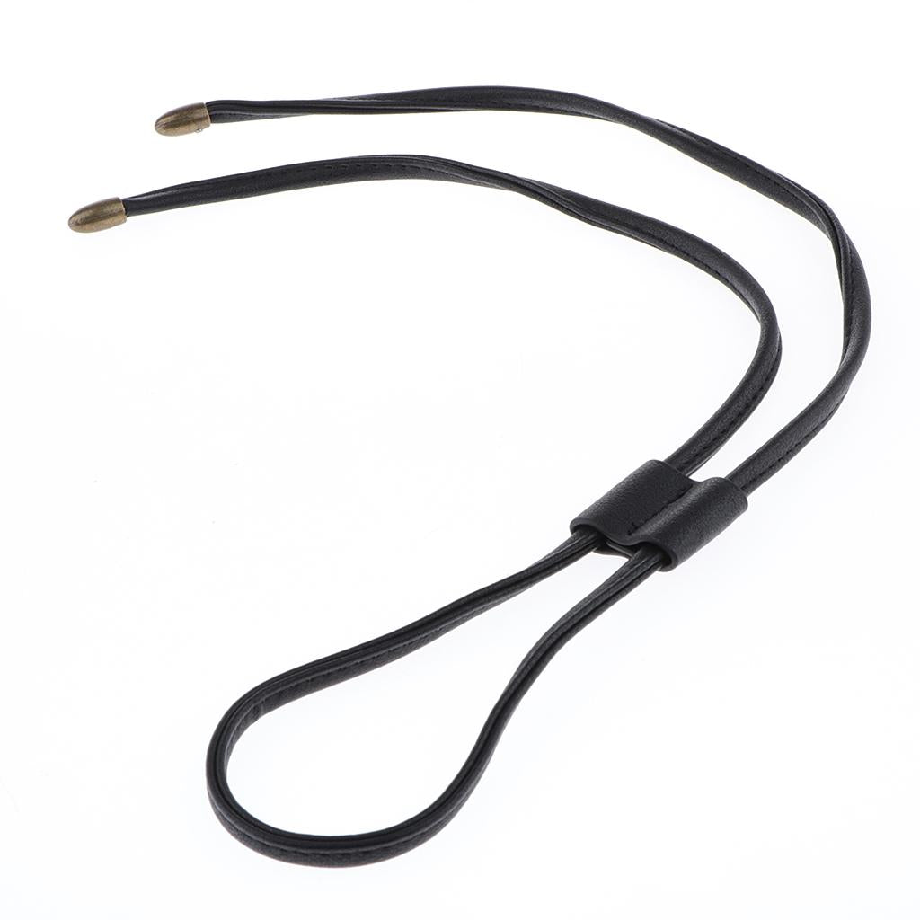 Leather Drawstring Replacement Strap for Bucket Bag Handbag Black